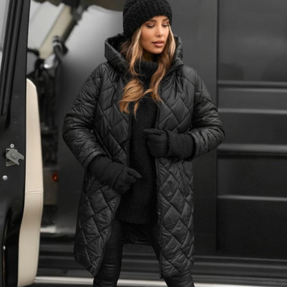 Cappotto invernale donna Piumino lungo Cappuccio Caldo Quotidiano