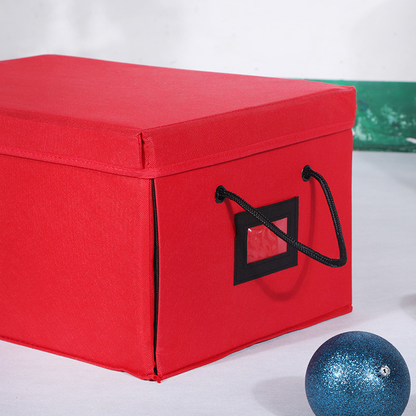Storage Box Christmas Ornaments Stackable Fabric Organizer
