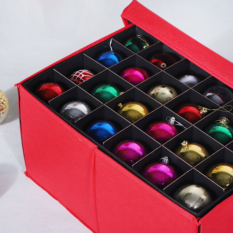 Storage Box Christmas Ornaments Stackable Fabric Organizer