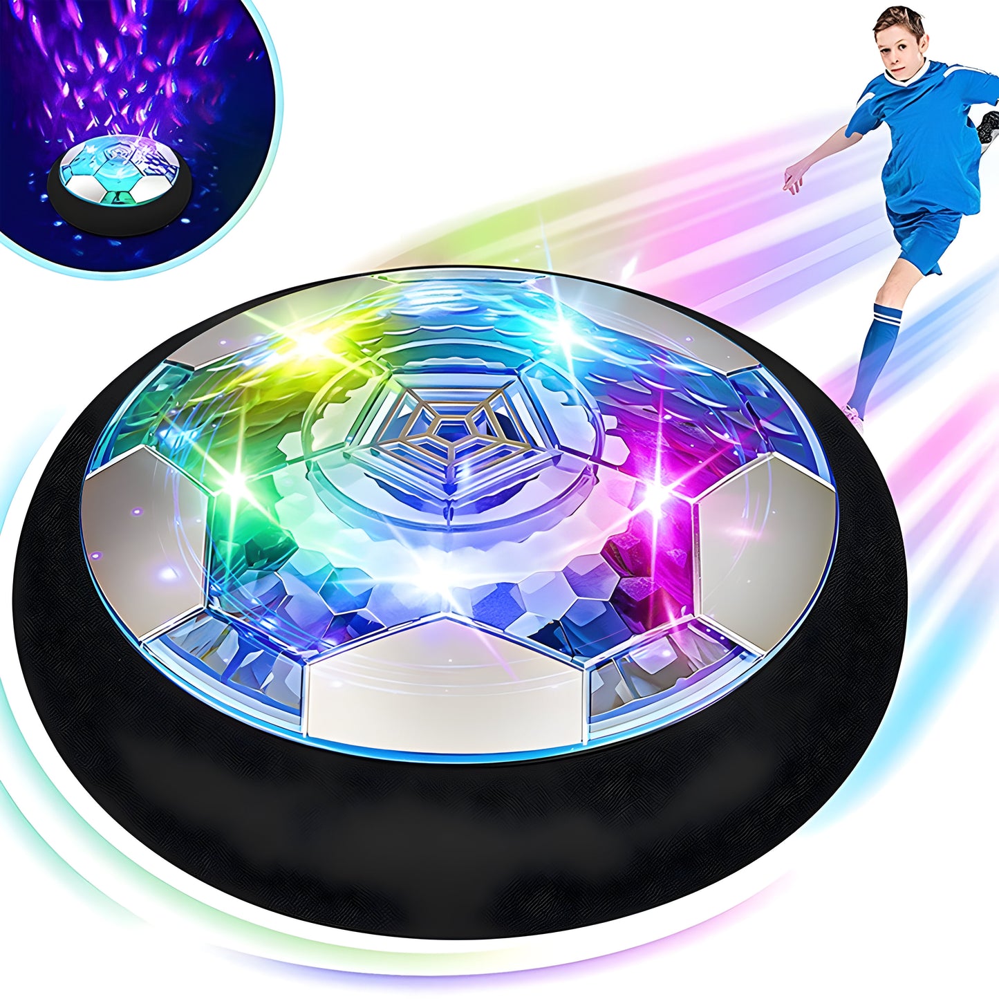 Fußball Indoor Hoverball mit LED Licht