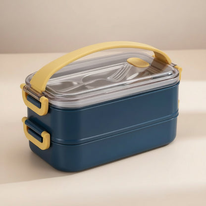 Lunch Box In Acciaio Inox Isolata Antiperdita Con Coperchio