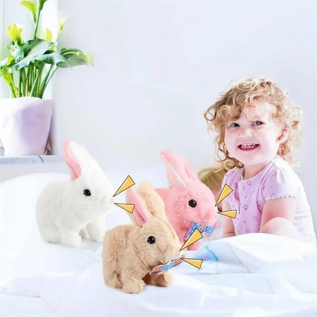 Peluche Interactive Lapin Jouet Enfant Doux Éveil