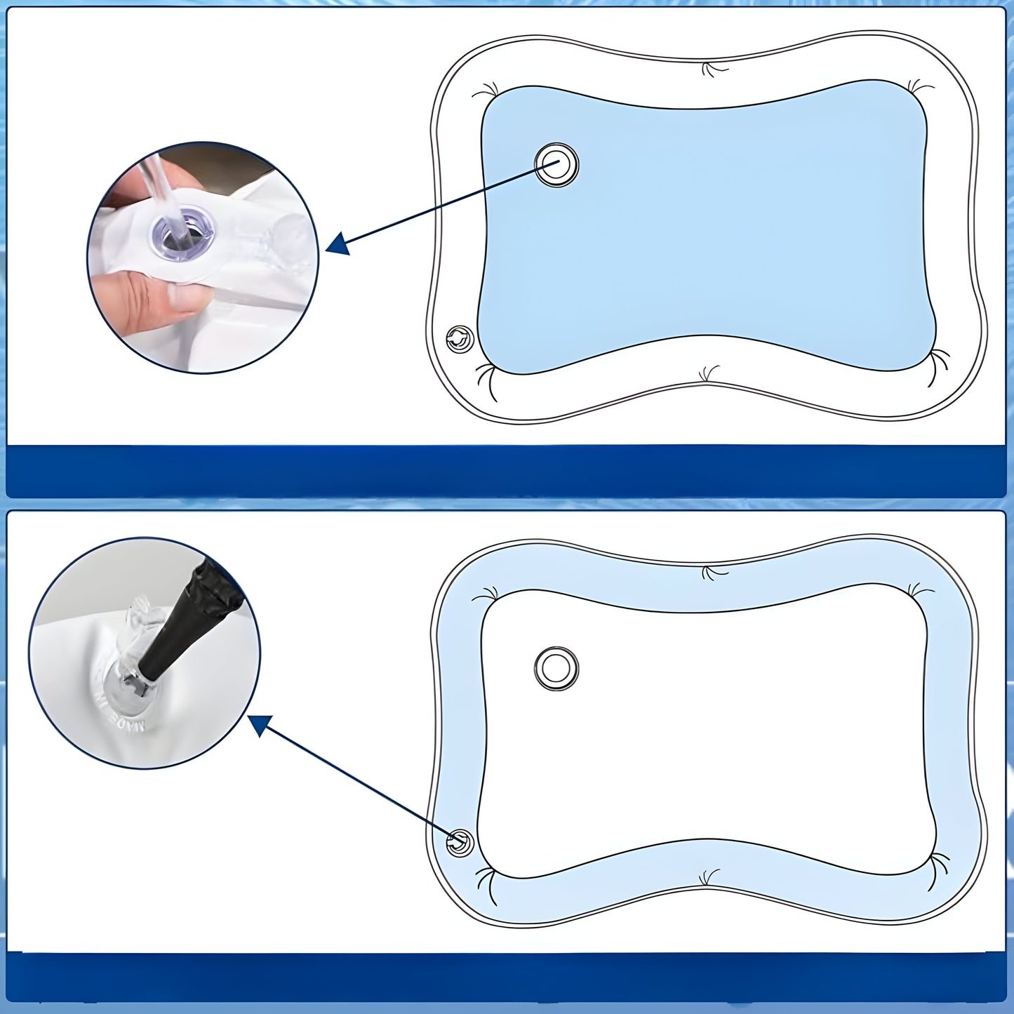 Baby Spielmatte Wassergefüllt PVC Sensorik