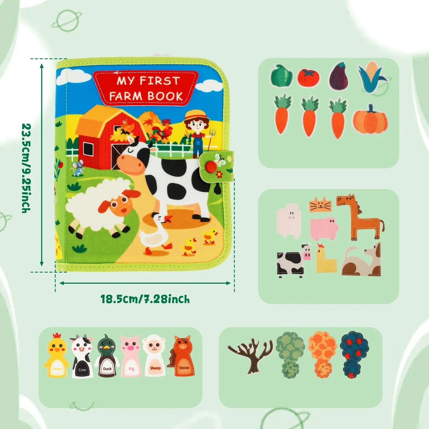 Learning Book Children Interactive Farm Animals