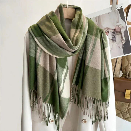 Karierter Schal Warm Oversized Design - Image 1