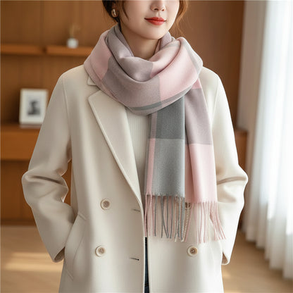 Karierter Schal Warm Oversized Design - Image 4