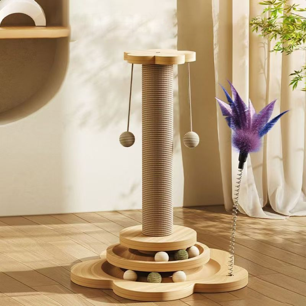 Katzen Aktivitätscenter Spielstation Interaktiver Kratzbaum - Image 6