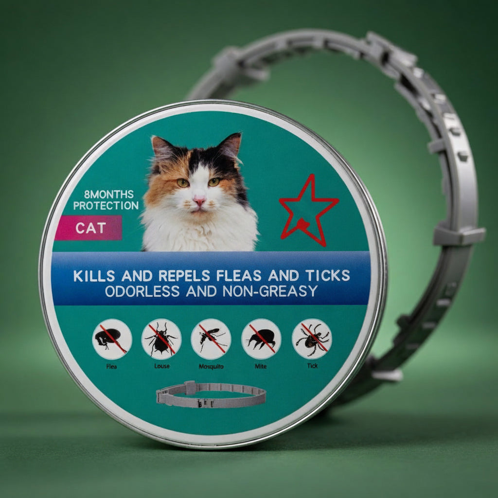 Katzen Hunde Floh Zeckenhalsband 8 Monate Schutz - Image 1