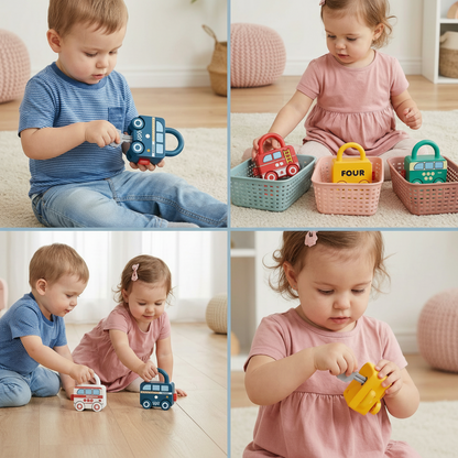Kids Learning Toy Shape Sorting Key Lock Motor Skills Toy