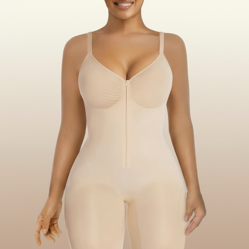 Damen Body Bauchkontrolle Formwäsche Figurformender Body