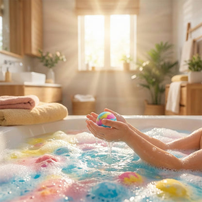 Bombe Bain Enfant Set Cadeau Bain Effervescent Amusant