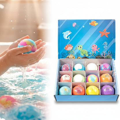 Bombe Bain Enfant Set Cadeau Bain Effervescent Amusant