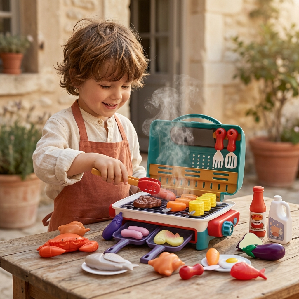 Kids Kitchen BBQ Play Grill Toy Grill Set Kids Kitchen Set