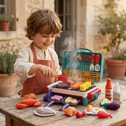Kids Kitchen BBQ Play Grill Toy Grill Set Kids Kitchen Set
