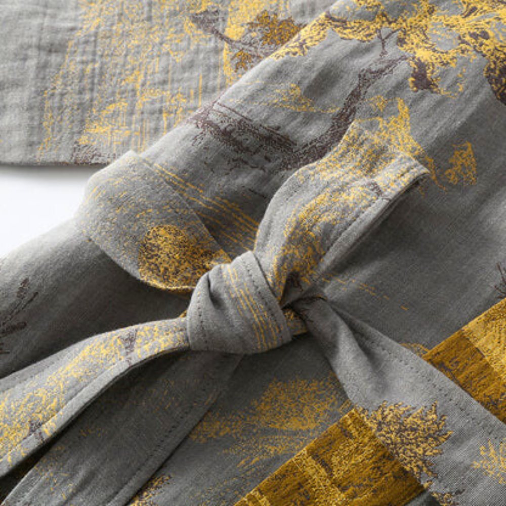 Kimono Bademantel Baumwolle Gürtel - Image 4