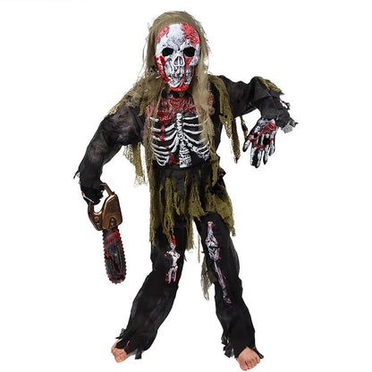 Kinder Halloween Kostüm Zombie Kostüm Skelett Kostüm Gruselig - Image 1