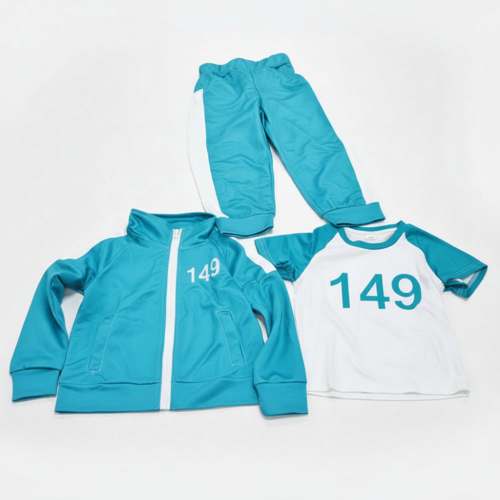 Kinder Trainingsanzug Kostüm Trainingsanzug Kostüm Set Kapuze Streifen - Image 4