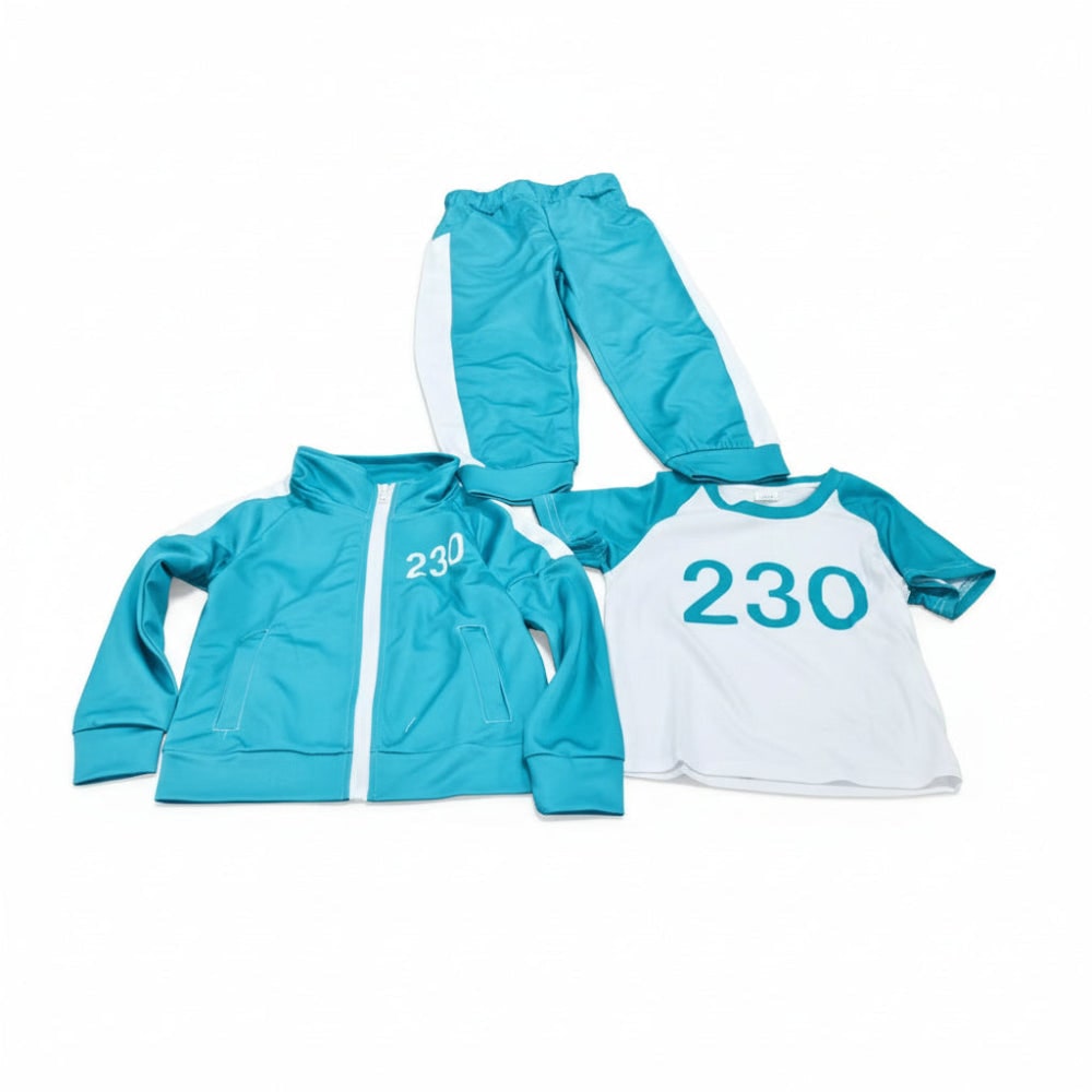 Kinder Trainingsanzug Kostüm Trainingsanzug Kostüm Set Kapuze Streifen - Image 6