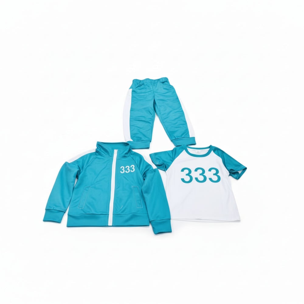 Kinder Trainingsanzug Kostüm Trainingsanzug Kostüm Set Kapuze Streifen - Image 8