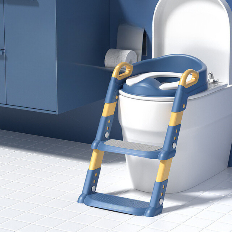 Children's toilet seat with ladder plastic
