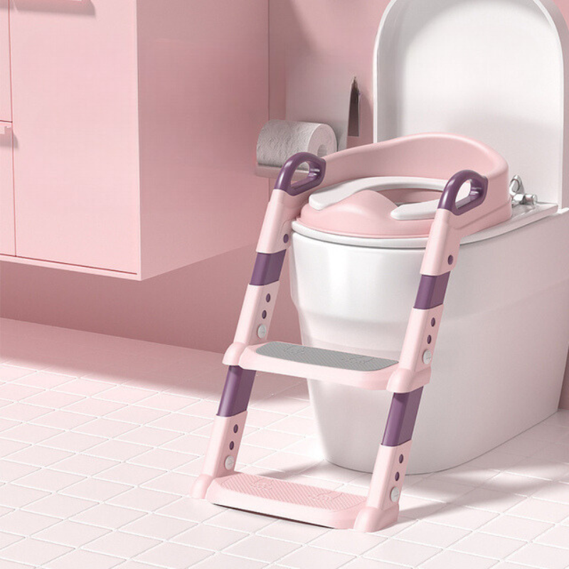 Children's toilet seat with ladder plastic