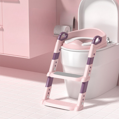 Children's toilet seat with ladder plastic