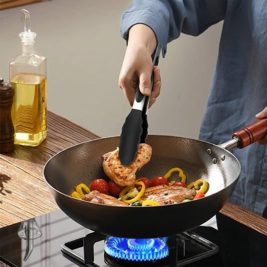 Kitchen Tongs Stainless Steel Non Slip Cooking Serving Tongs