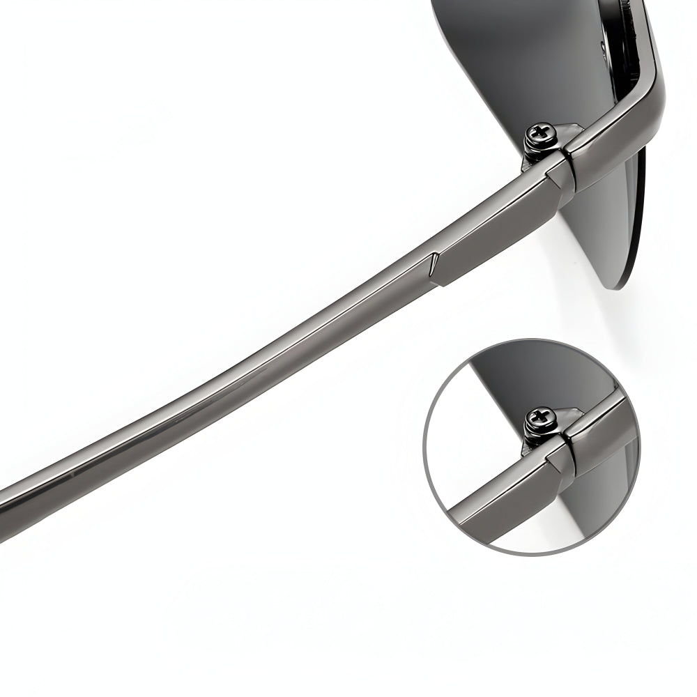 Sunglasses Metal Frame Polarized Photochromic Lenses