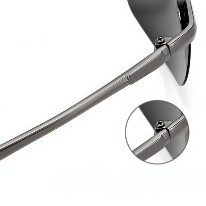 Sunglasses Metal Frame Polarized Photochromic Lenses