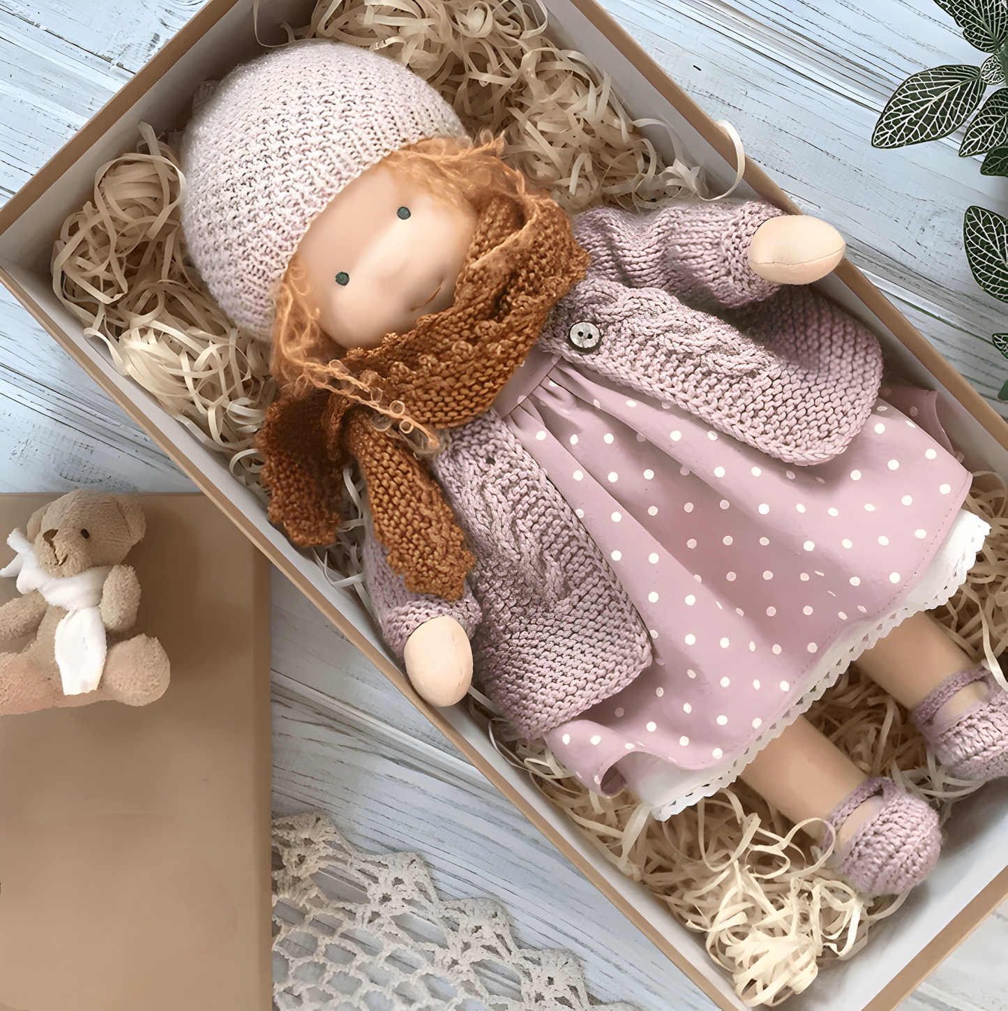 Handgemachte Stoffpuppe Weich Baumwolle Spielzeug