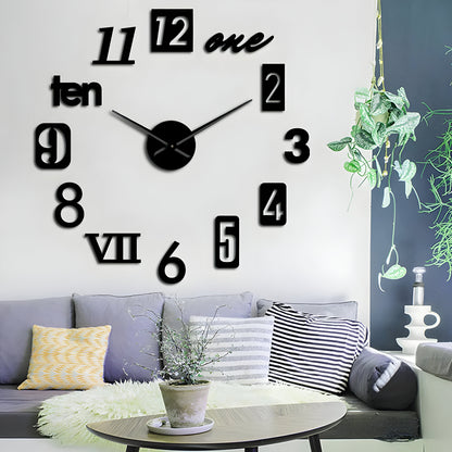 Wanduhr Modern DIY Design Große Zahlen