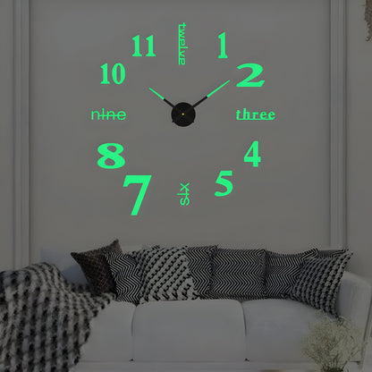 Wanduhr Modern DIY Design Große Zahlen