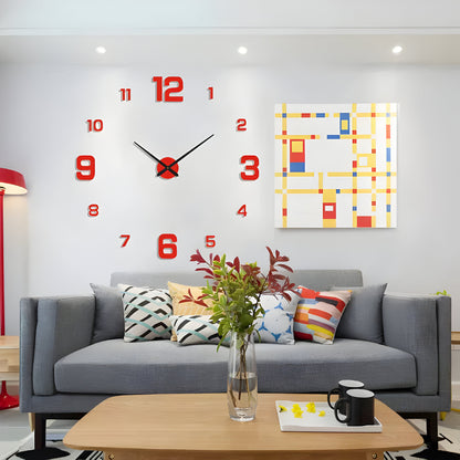 Wanduhr Modern DIY Design Große Zahlen