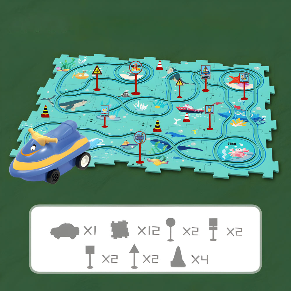 Spielzeug Auto Rennbahn Set Kunststoff