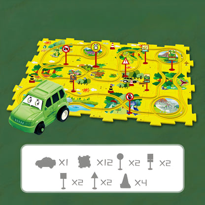 Spielzeug Auto Rennbahn Set Kunststoff