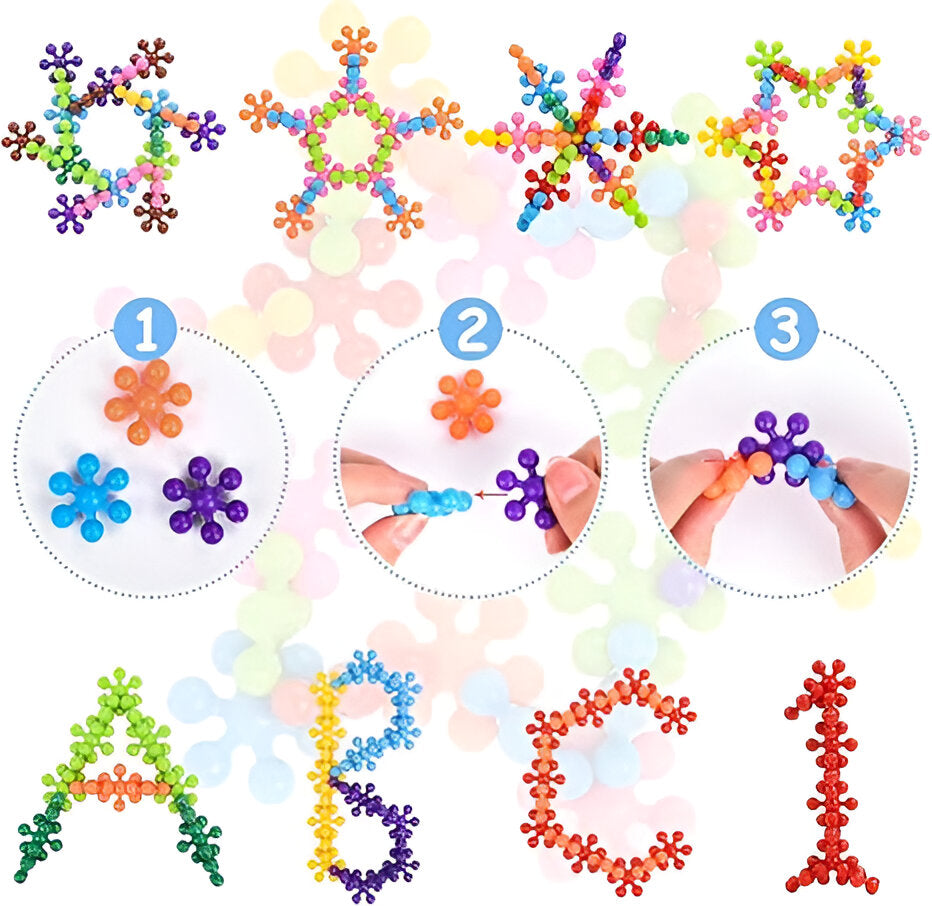 Bauspielzeug aus Kunststoff – Kreative Schneeflockensteine