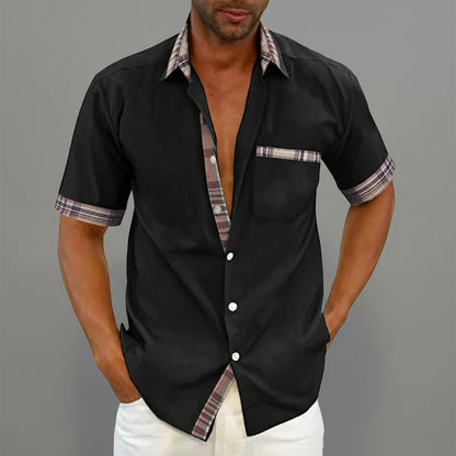 Kurzarmhemd Kariertes Detail Casual - Image 2