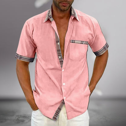 Kurzarmhemd Kariertes Detail Casual - Image 6