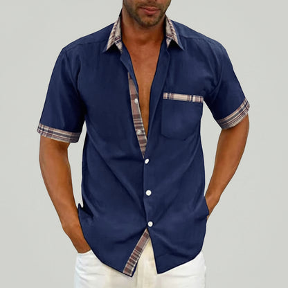 Kurzarmhemd Kariertes Detail Casual - Image 8