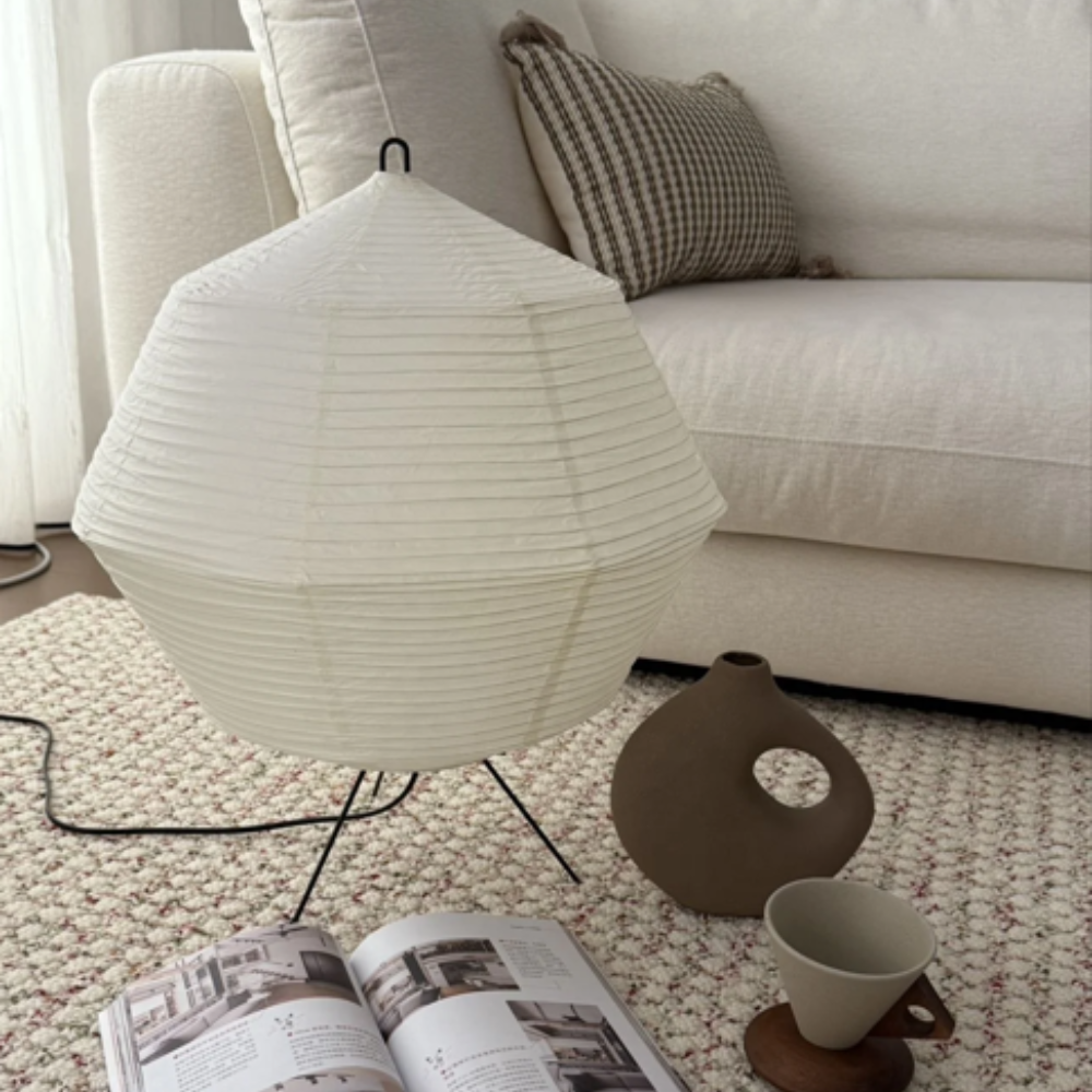 Tischlampe aus Reispapier Japanischer Stil Warmes Licht Ambiente