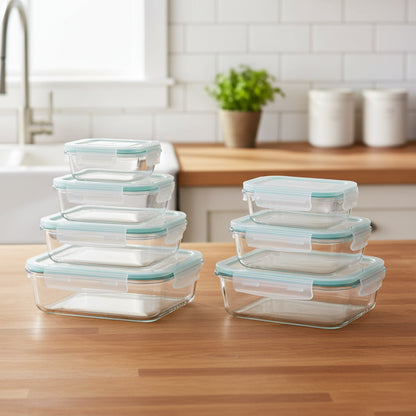 Lebensmittelbehälter Glasbehälter Set Stapelbar - Image 1