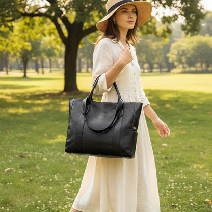Leder Schultertasche Retro Reißverschluss Umhängetasche - Image 1