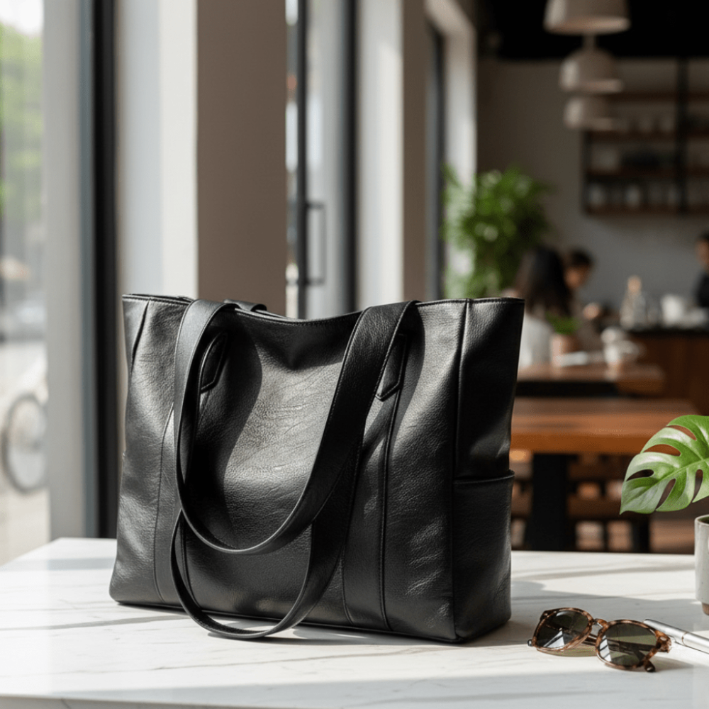 Leder Schultertasche Retro Reißverschluss Umhängetasche - Image 2