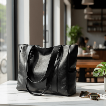 Leder Schultertasche Retro Reißverschluss Umhängetasche - Image 2