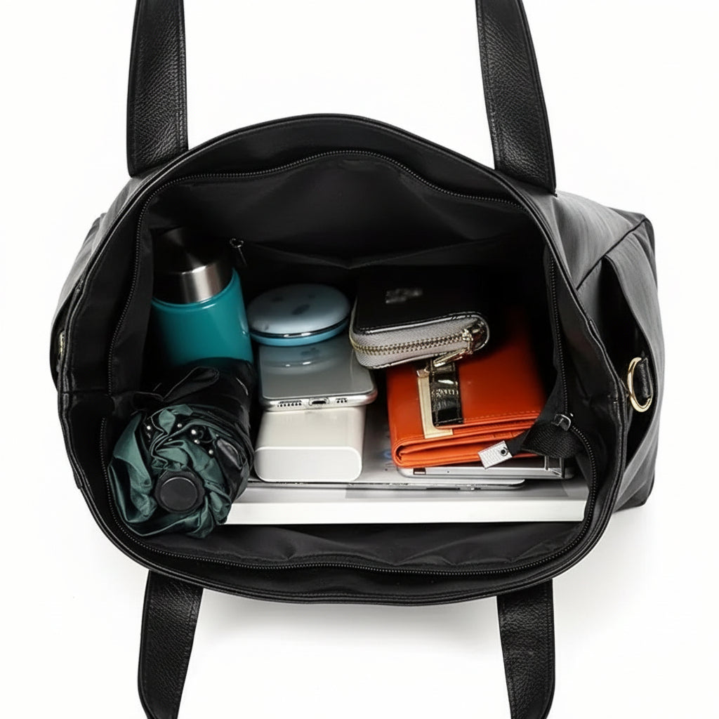 Leder Schultertasche Retro Reißverschluss Umhängetasche - Image 4