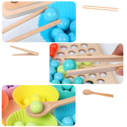 Montessori Spielzeug Holz Farbsortier Lernspiel