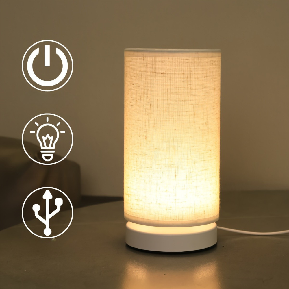 Tischlampe Kunststoff Modern USB Leistung Direkt­anschluss Innen­leuchte