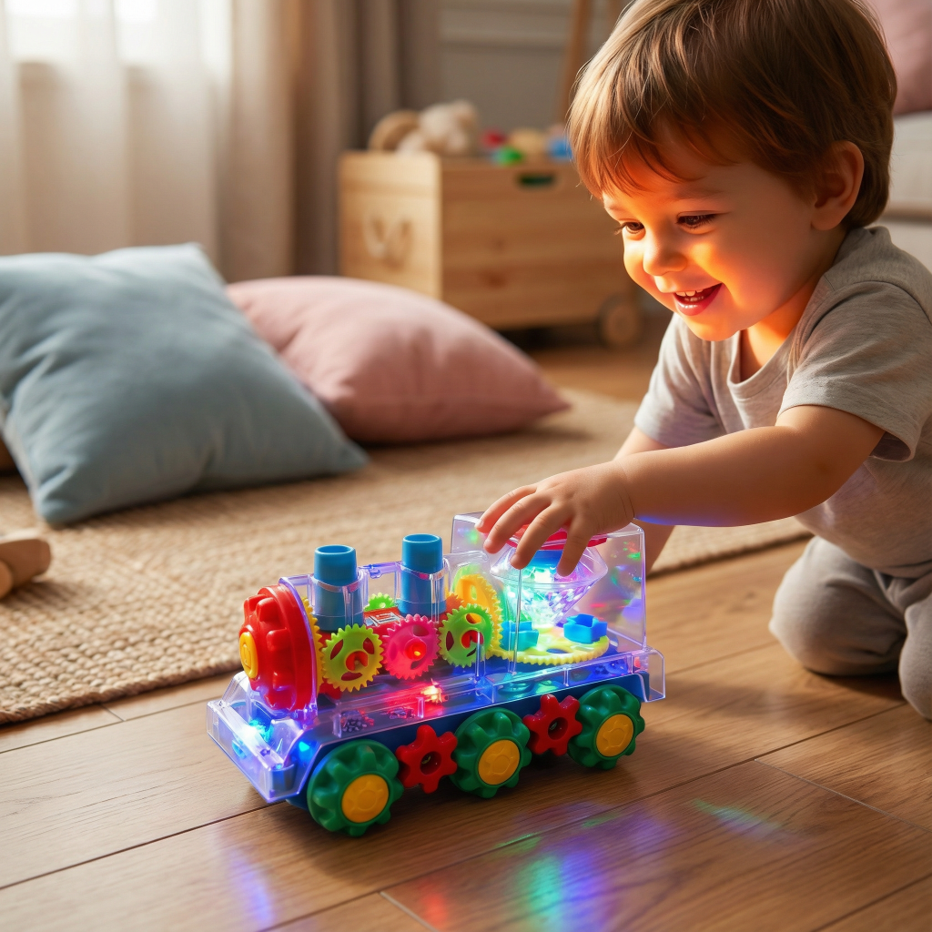 Kids Toy Dancing Light-Up Music Locomotive Children