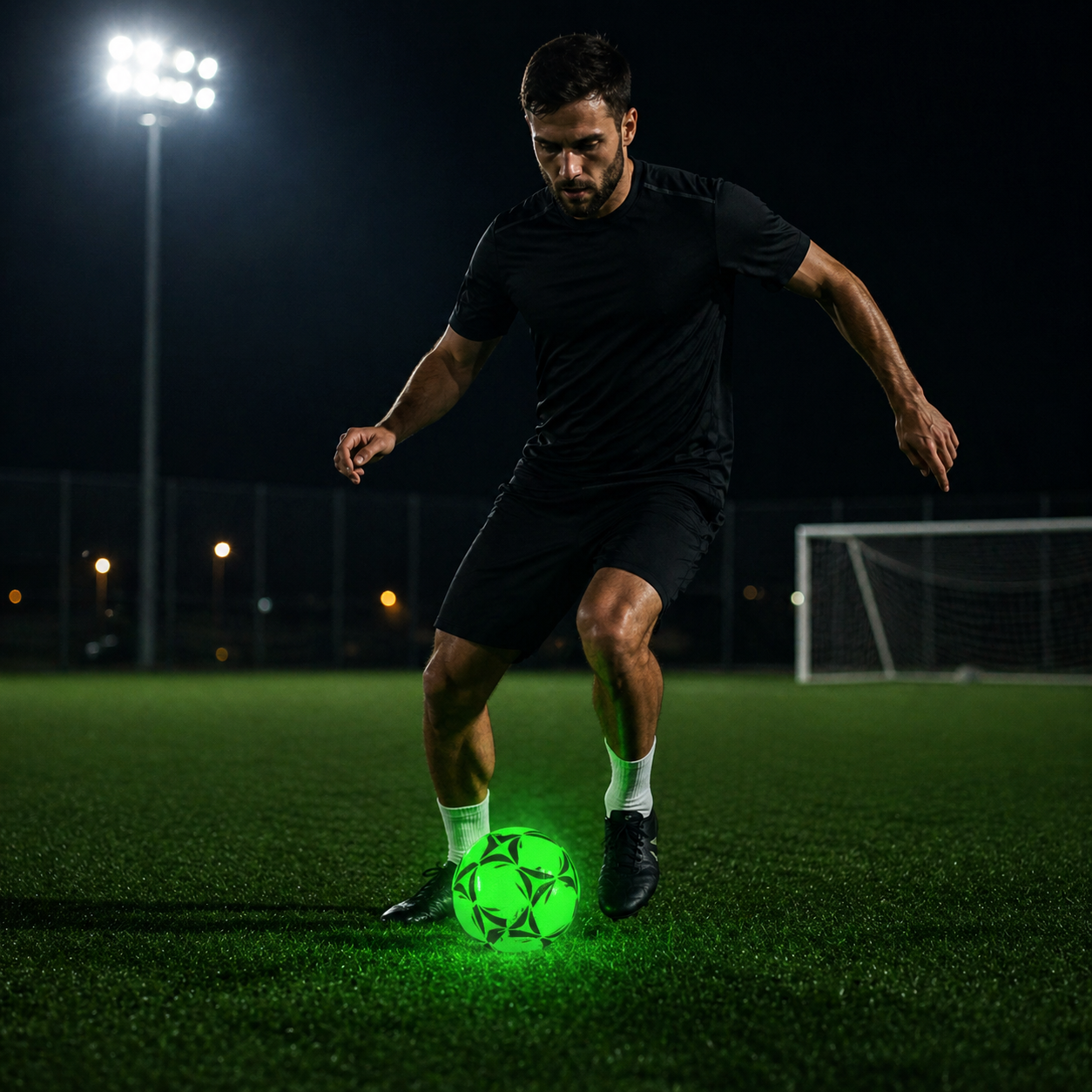 Balón Fútbol LED Luminoso Entrenamiento Nocturno Resistente