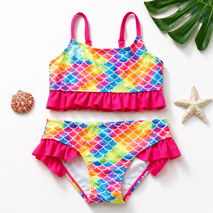 Mädchen Badeanzug Kinder Bikini Rüschen - Image 1
